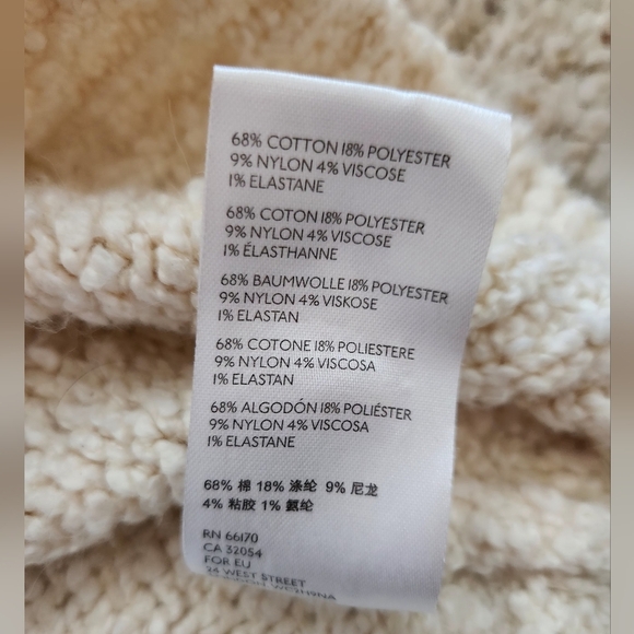 Anthropologie Cream Ivory Fuzzy Pullover Chunky Knit Sweater Size Large - Picture 11 of 11